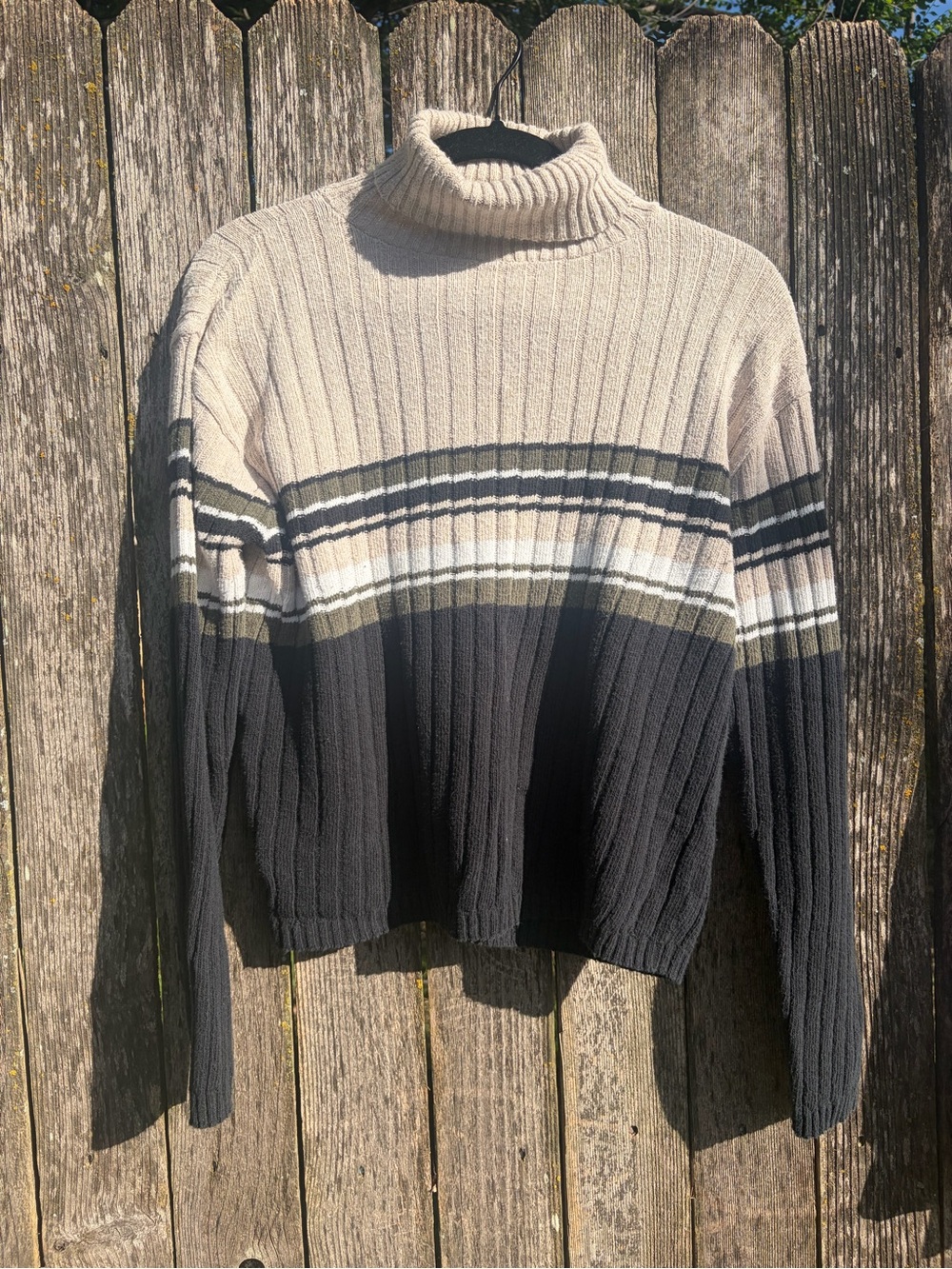 Vintage Y2K Dark Academia Turtleneck Sweater Grunge  Fall Cozy